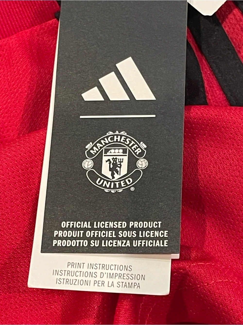Adidas Manchester United 2024/25 Home Jersey Red Soccer Shirt Youth Large NWT